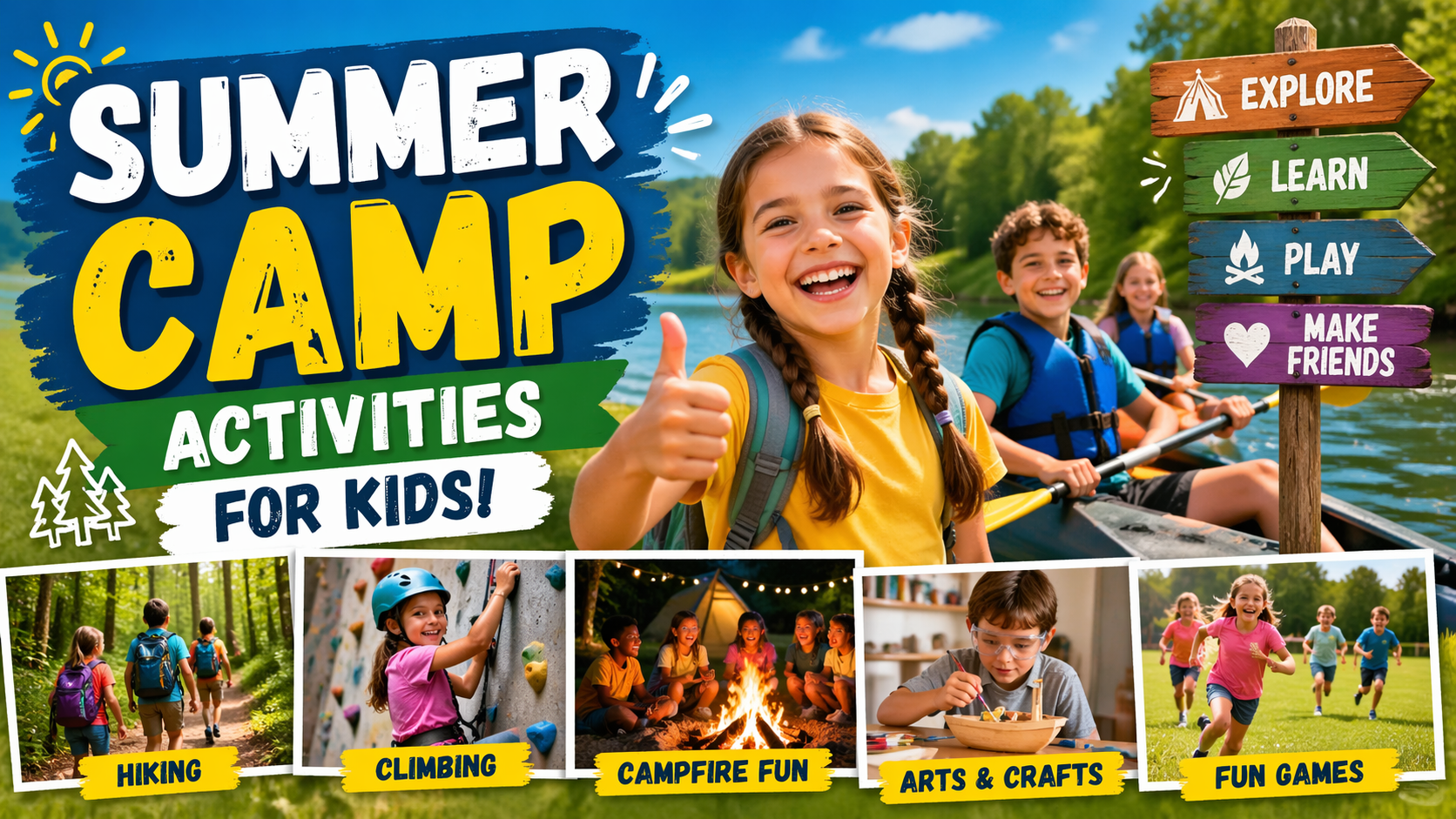 Kids enjoying fun and learning summer camp activities in Faridabad